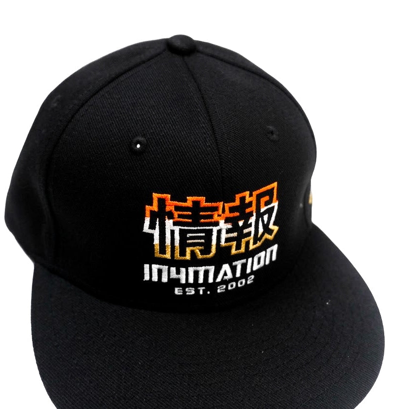 IN4MATION Estd 2002 Black Snapback Cap