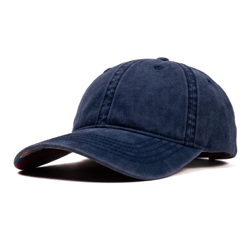 Ponytail Scrubbed Navy Blue Denim Cap