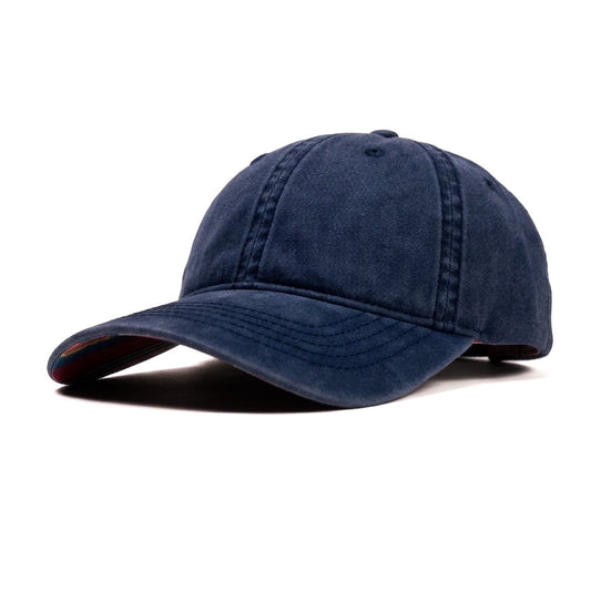 Ponytail Scrubbed Navy Blue Denim Cap