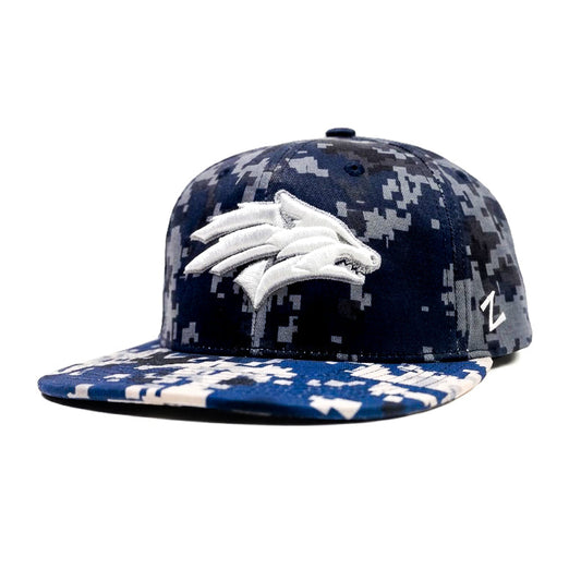 Zephyr White Tiger Mozaic Snapback Cap