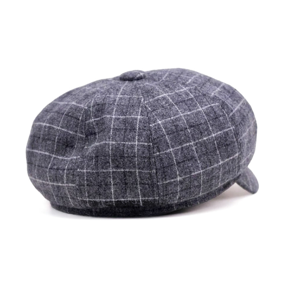 English Grey Newsboy Cap
