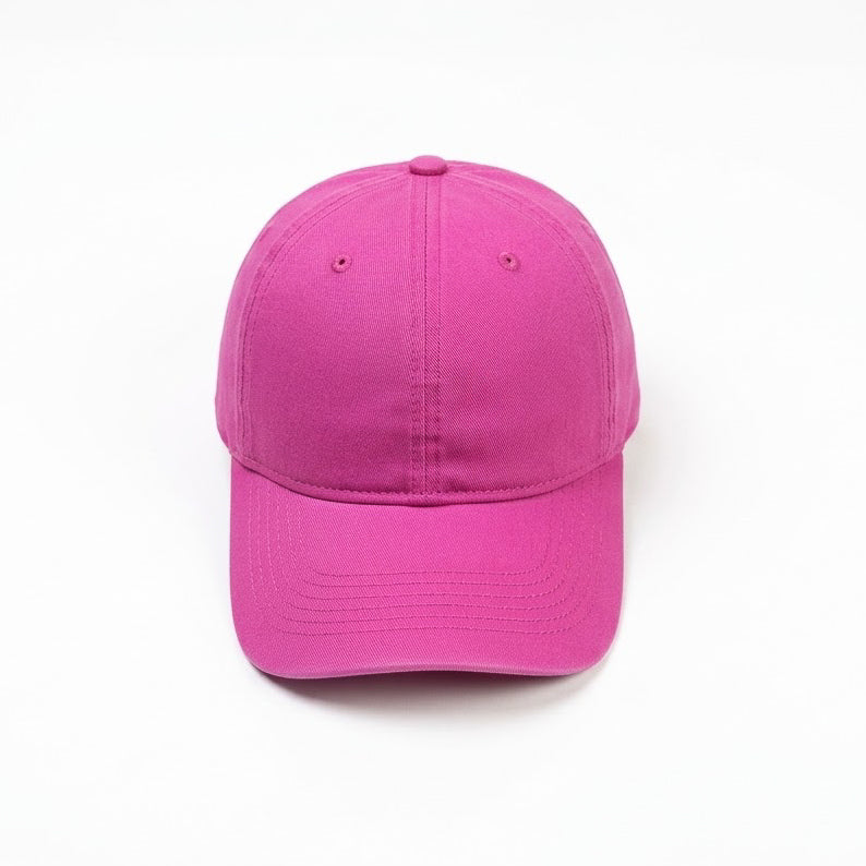 Ponytail Scrubbed Deep Pink Denim Cap