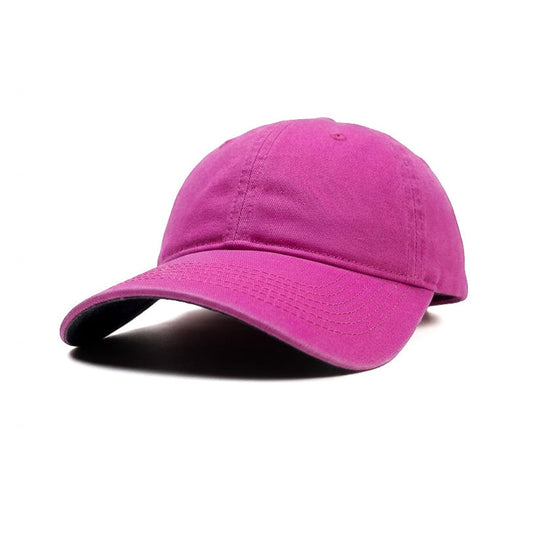 Ponytail Scrubbed Deep Pink Denim Cap