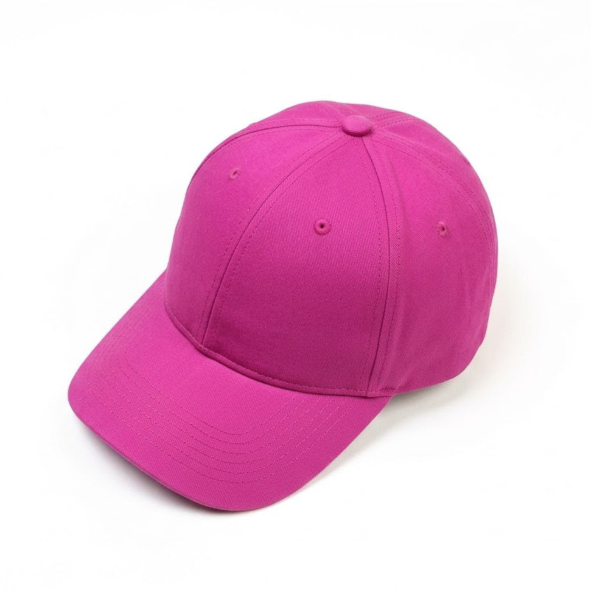 Ponytail Scrubbed Deep Pink Denim Cap